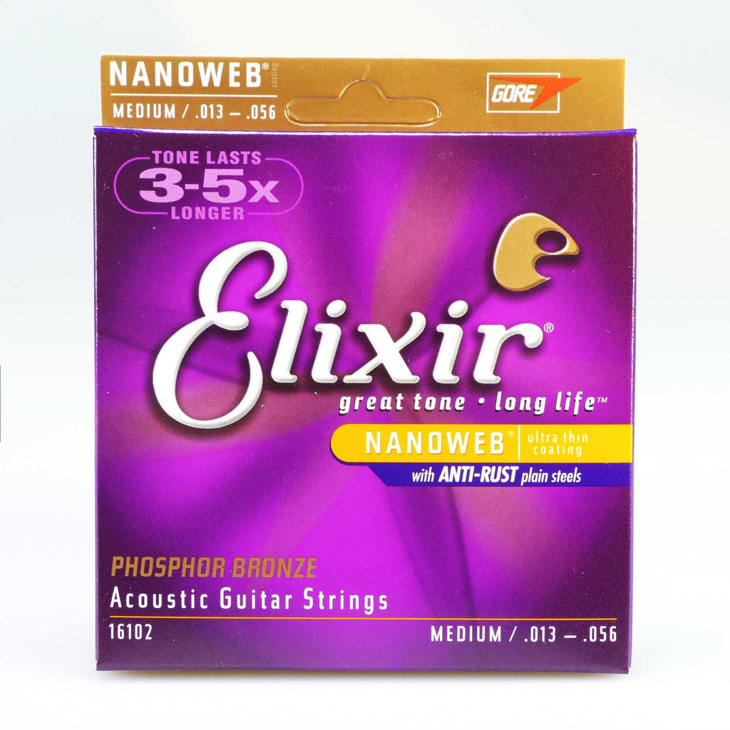 Elixir 16102 Nanoweb Medium Phosphor Bronze