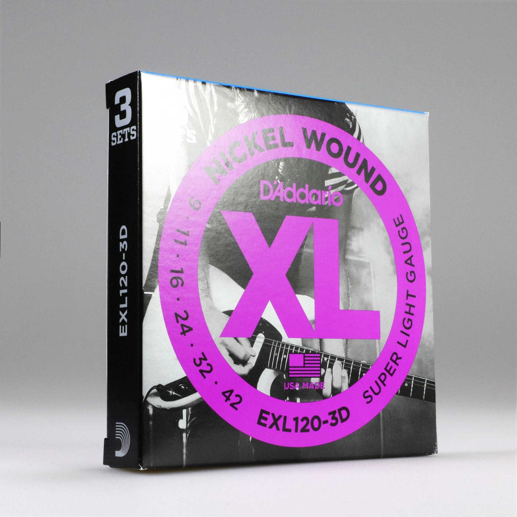 D'Addario EXL120-3D Super Light (3er Pack)